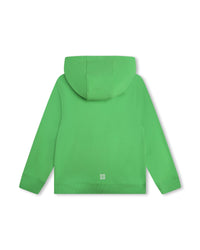 Hooded fleece cardigan - Flash Green