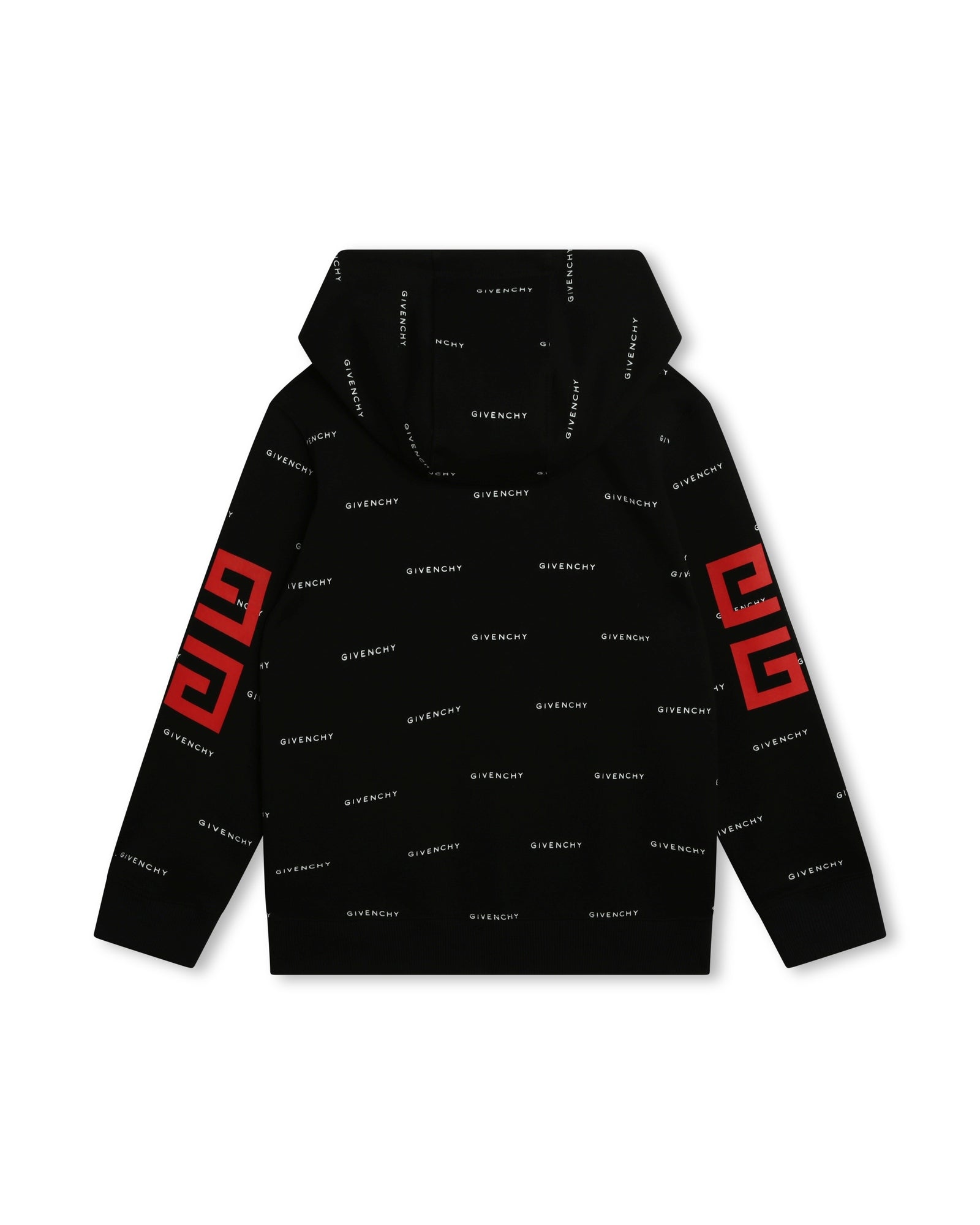 Cotton hooded cardigan - Black white