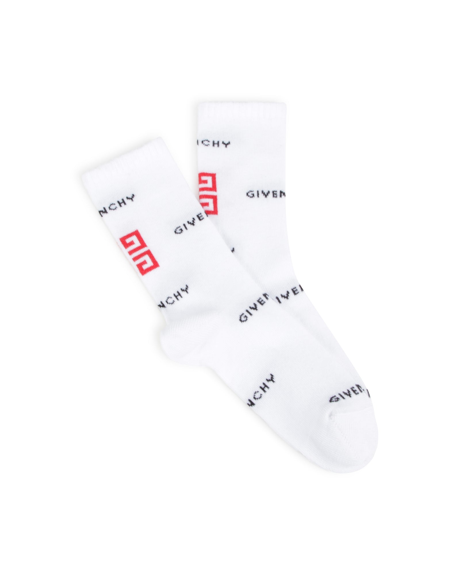 Chaussettes à motif jacquard - Blanc