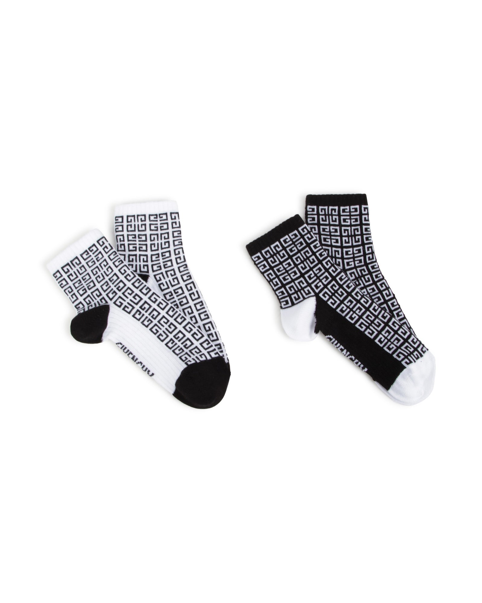 Chaussettes hautes - Blanc Noir