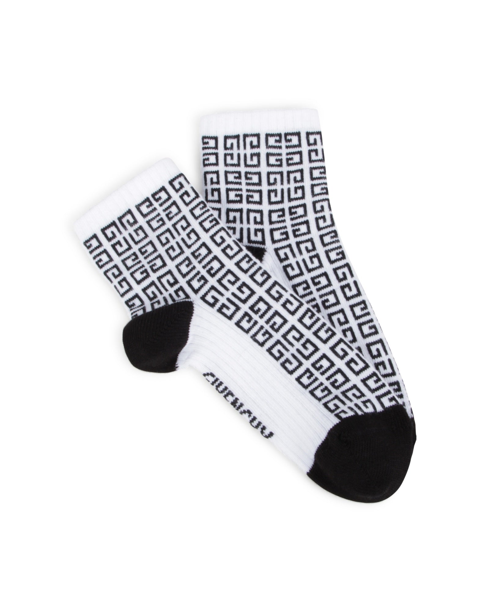 Chaussettes hautes - Blanc Noir