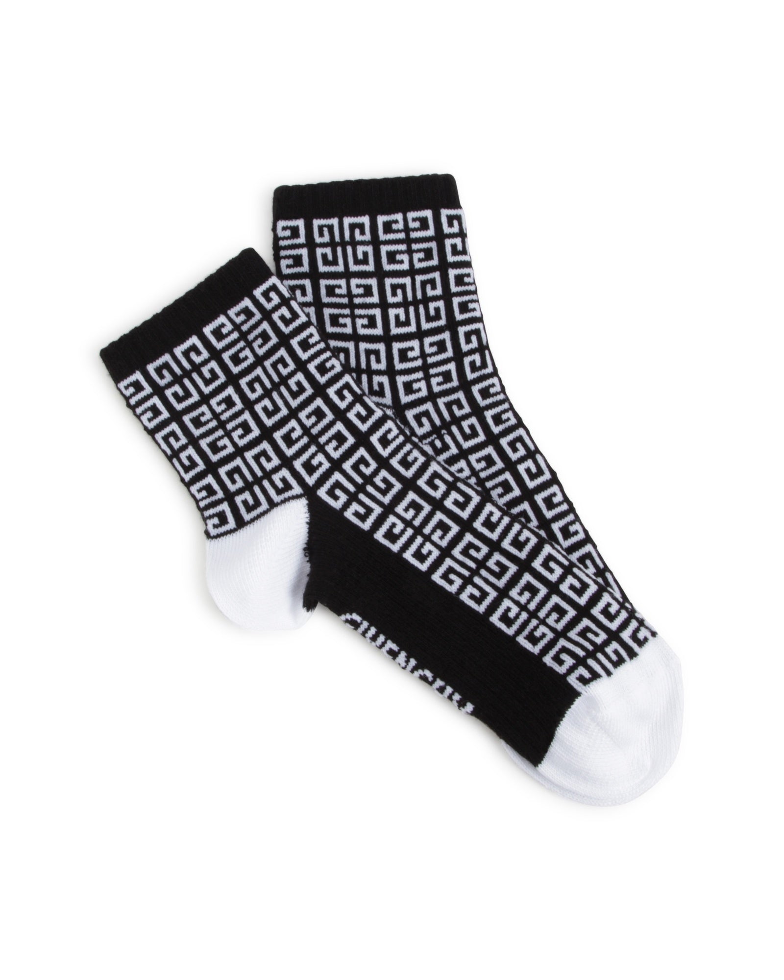 Chaussettes hautes - Blanc Noir