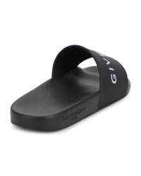 Mules Slide avec logo en relief - Black