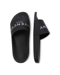 Mules Slide avec logo en relief - Black
