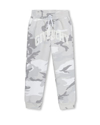 Pantalon de jogging en coton - Gris blanc