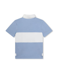 Polo à manches courtes en coton - Blue cloud