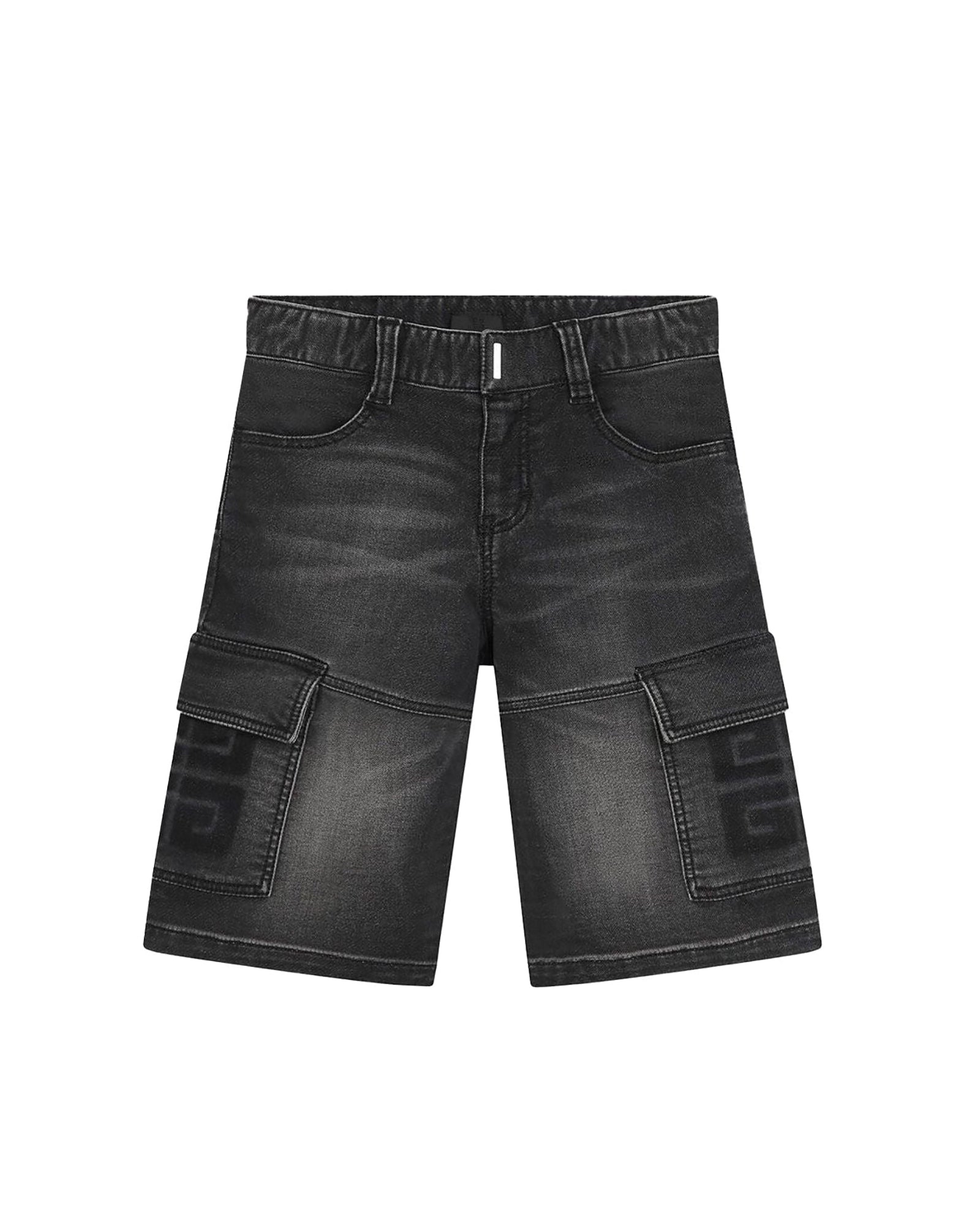 Bermuda loose en coton - Denim black
