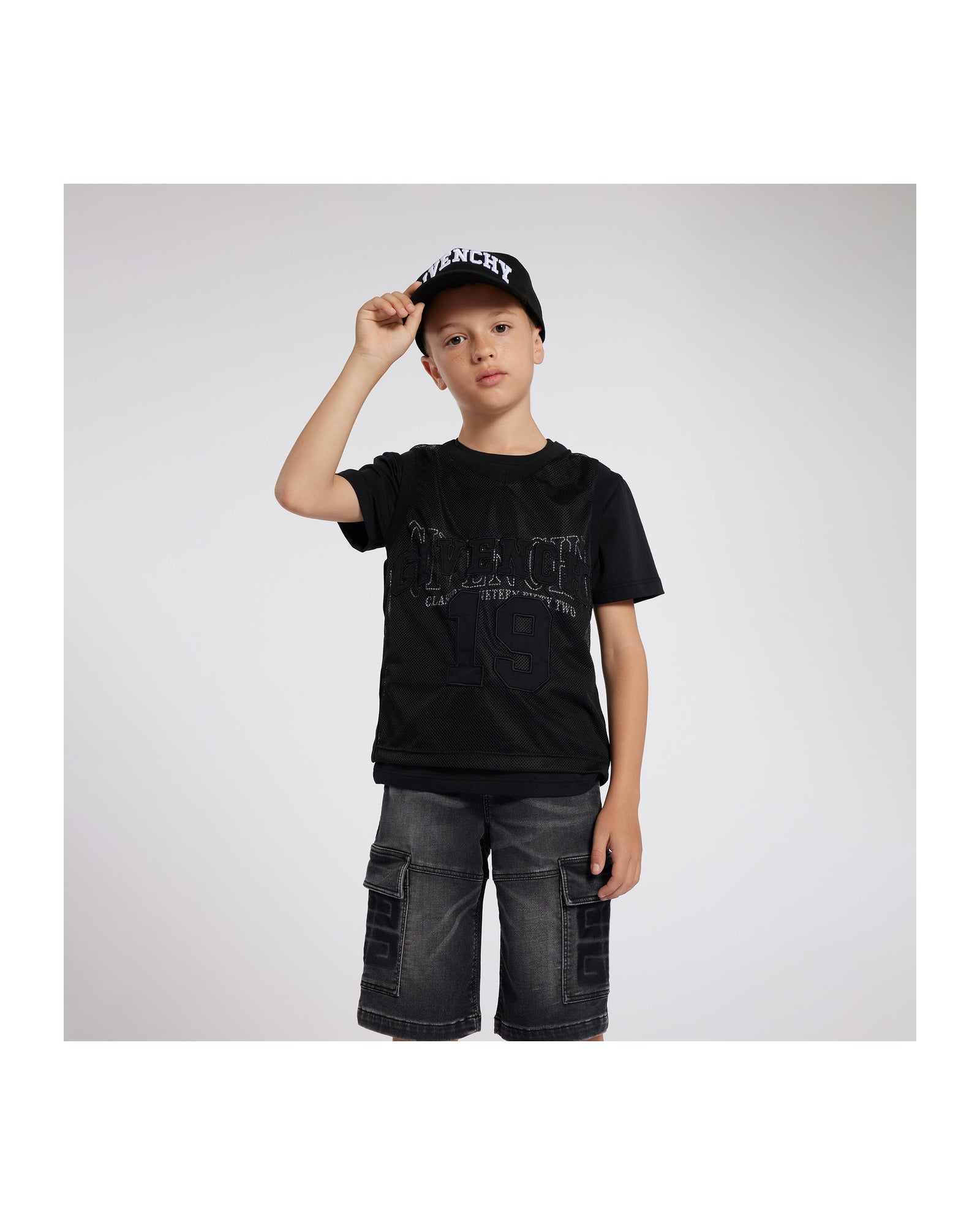 Bermuda loose en coton - Denim black