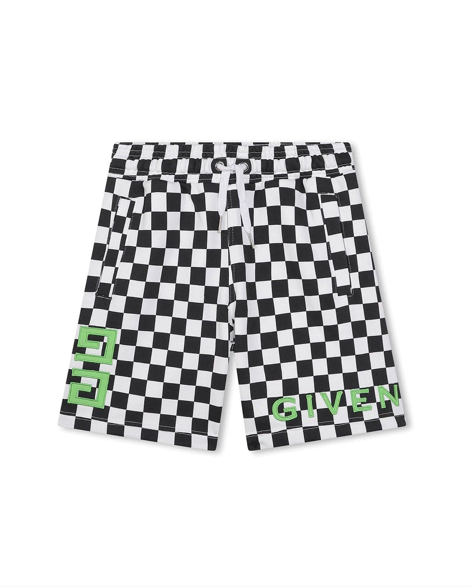 Short en coton - Noir blanc