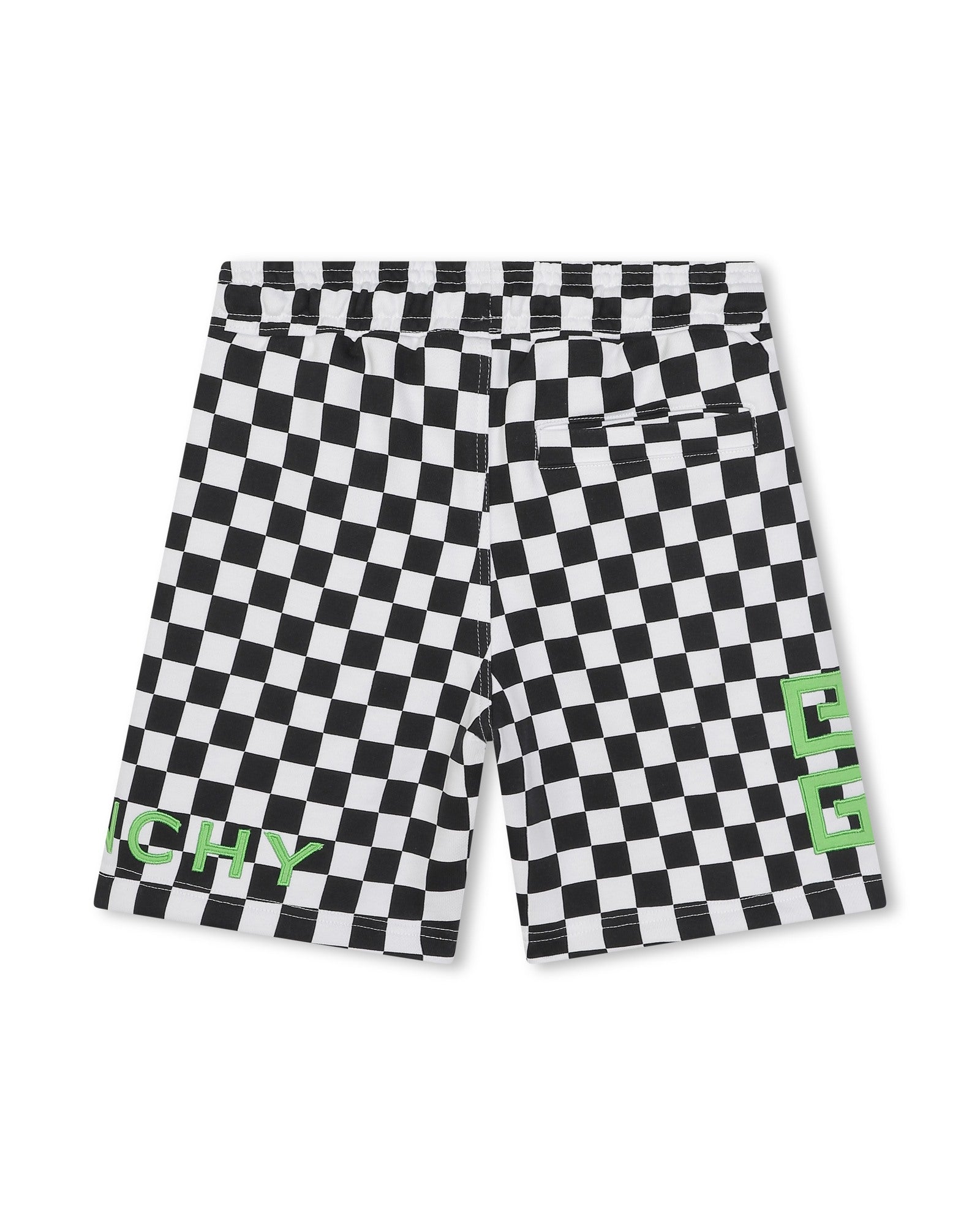 Short en coton - Noir blanc