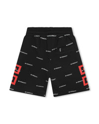 Short à taille élastiquée - Noir Blanc