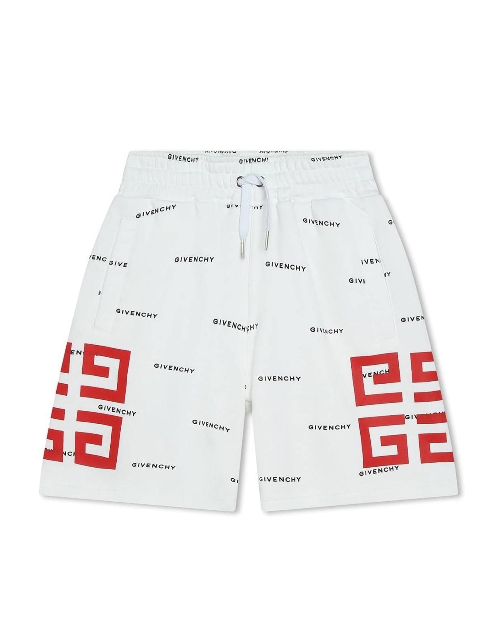 Short en coton - Blanc noir