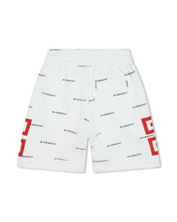 Short en coton - Blanc noir