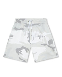 Short en coton - Gris blanc