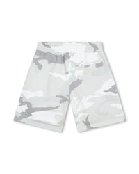 Short en coton - Gris blanc