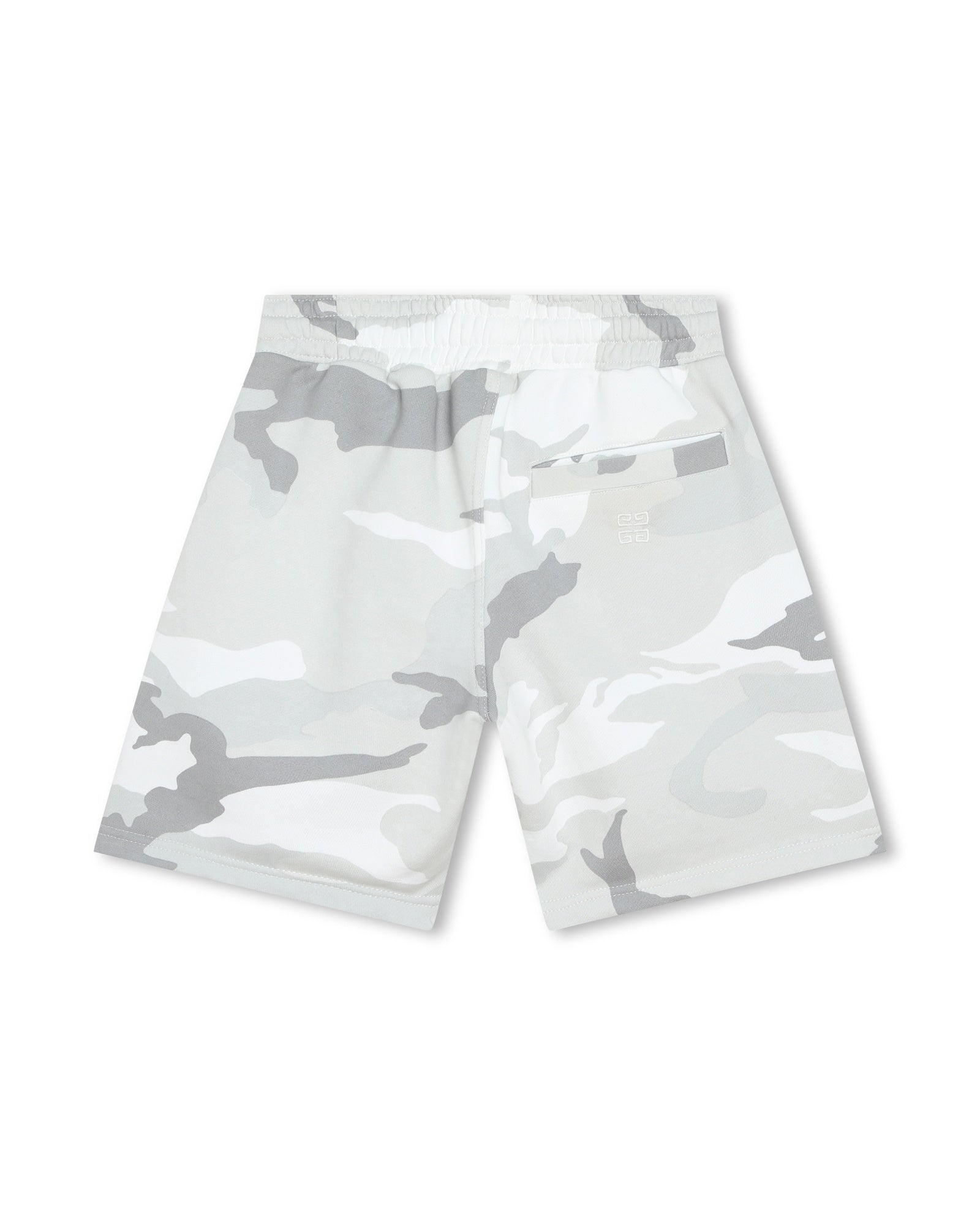 Short en coton - Gris blanc
