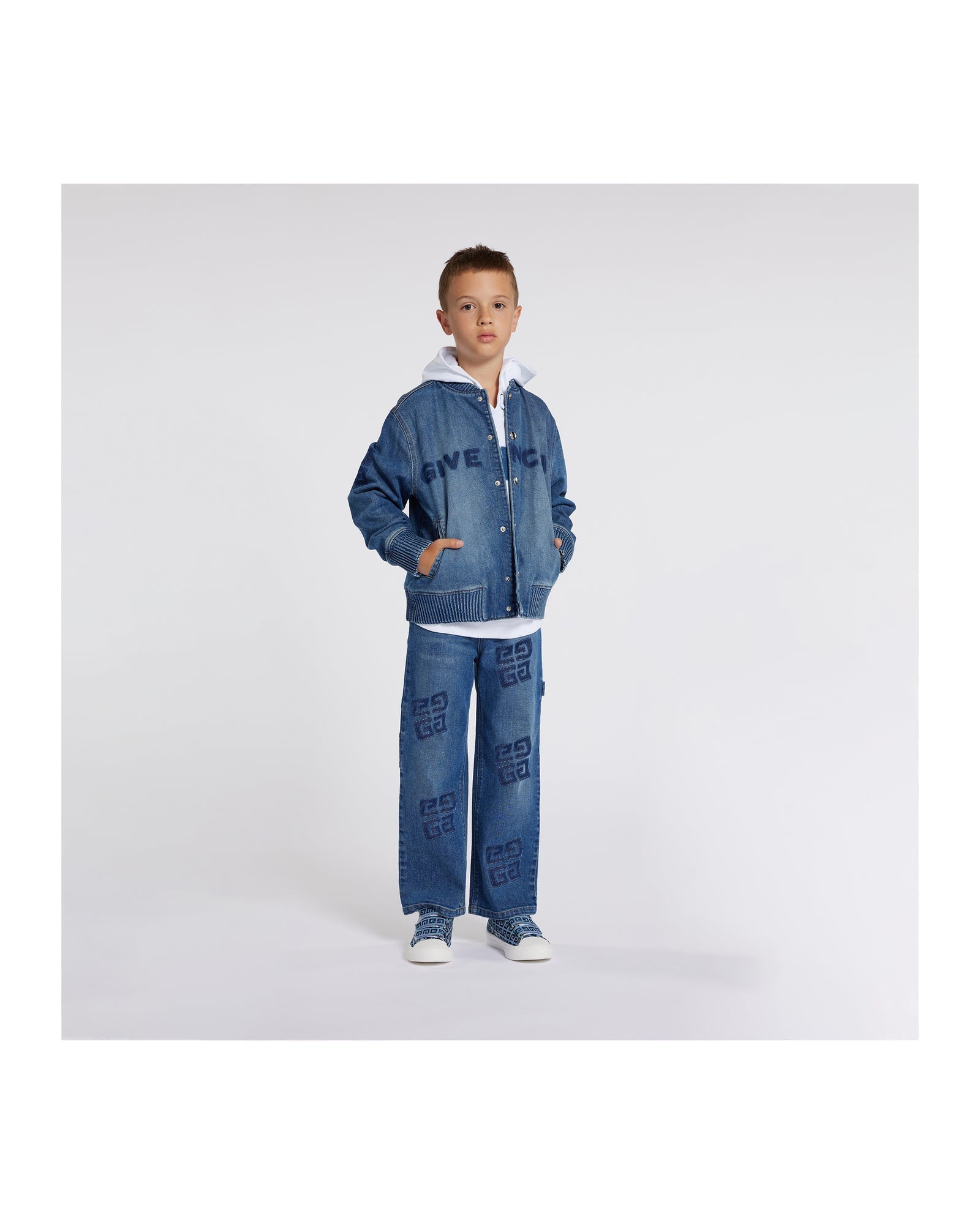Sweatshirt à capuche en coton - Blanc