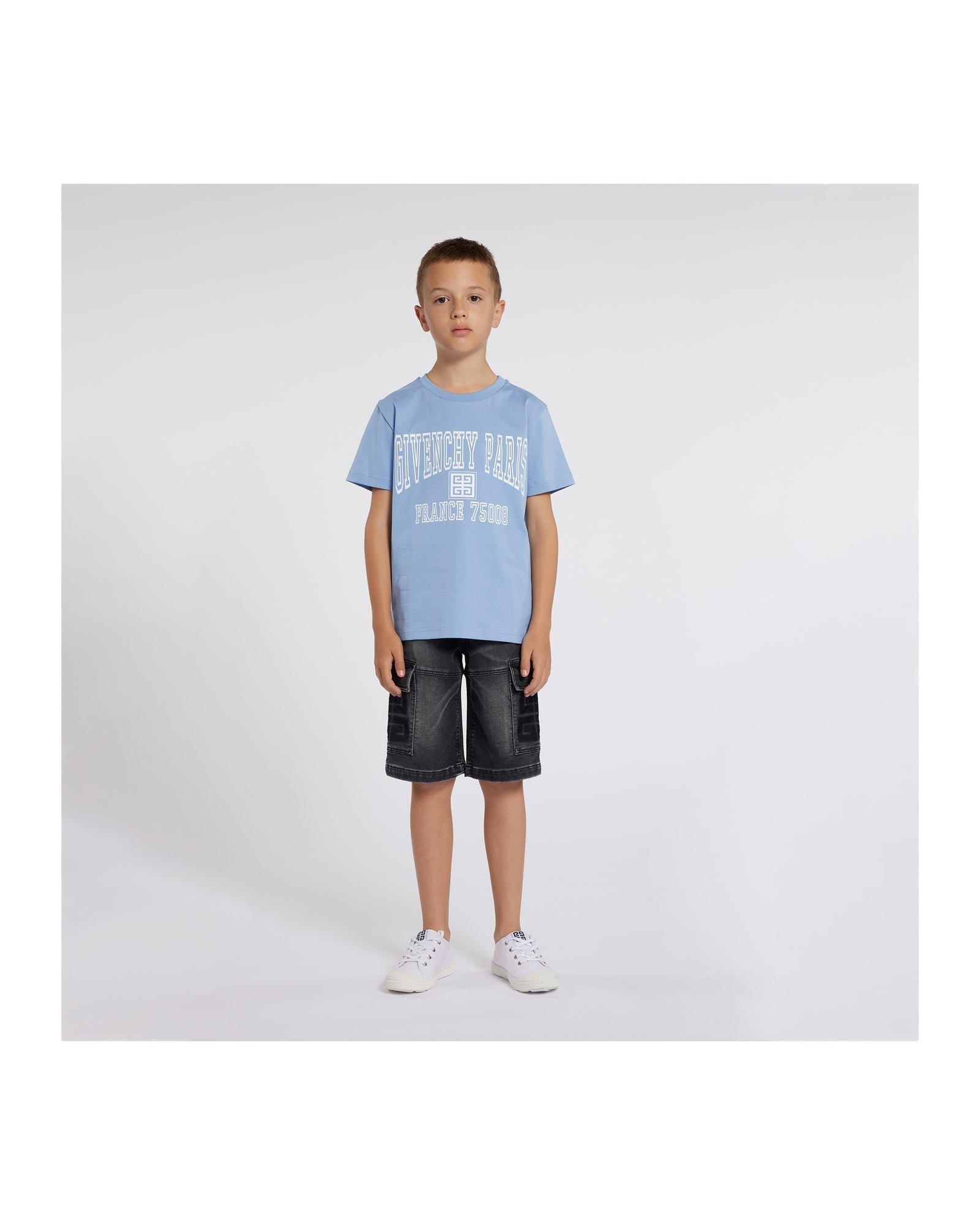 T-shirt à manches courtes en coton - Blue cloud