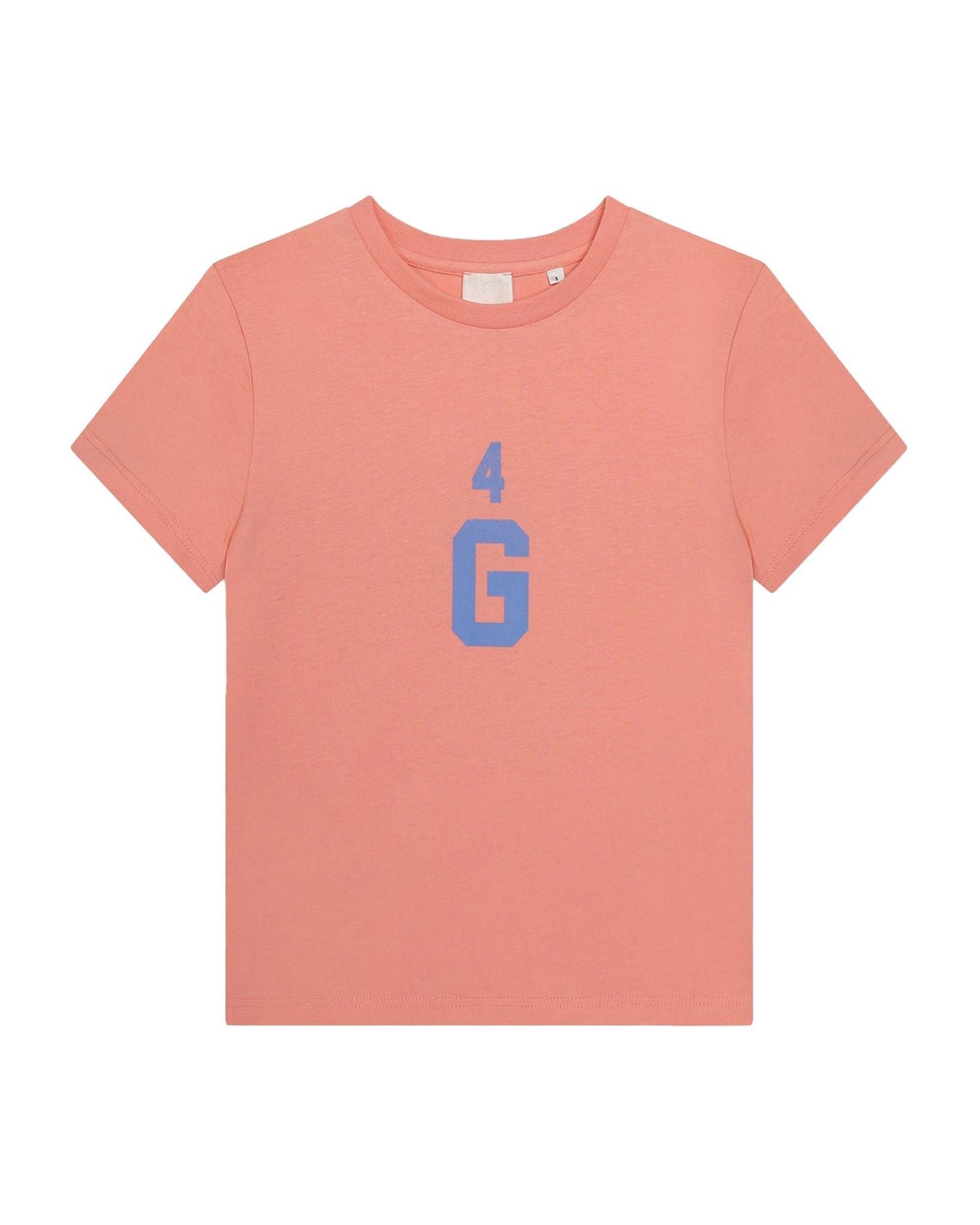 Short-sleeved cotton T-shirt - Grapefruit