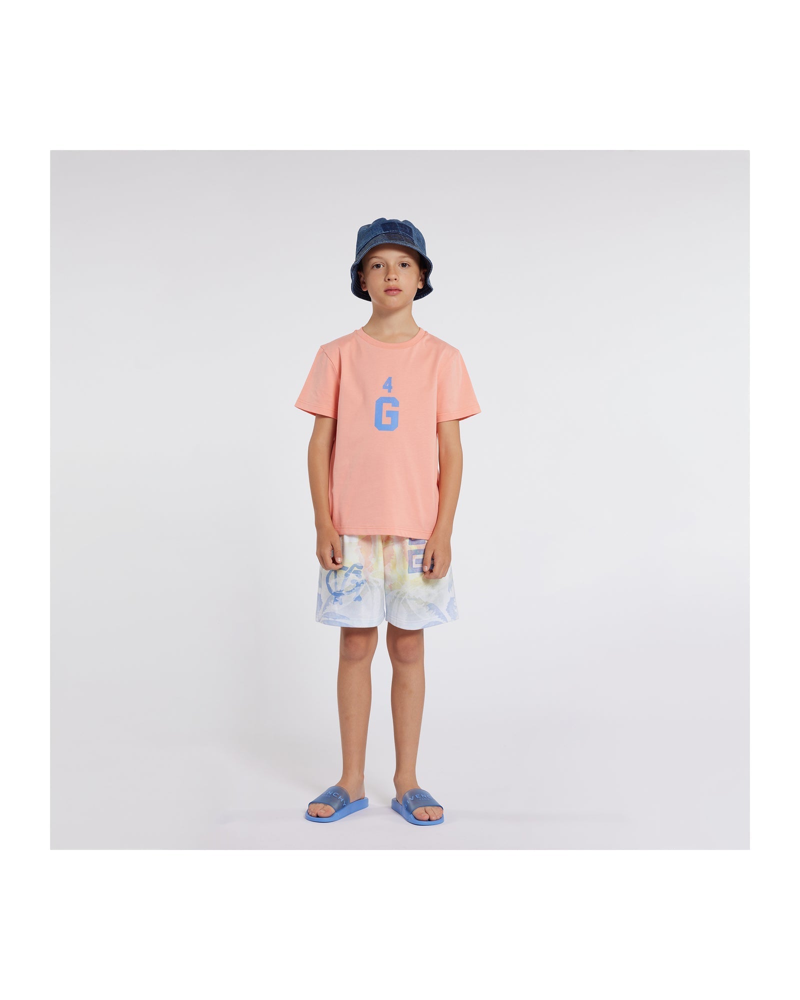 Short-sleeved cotton T-shirt - Grapefruit