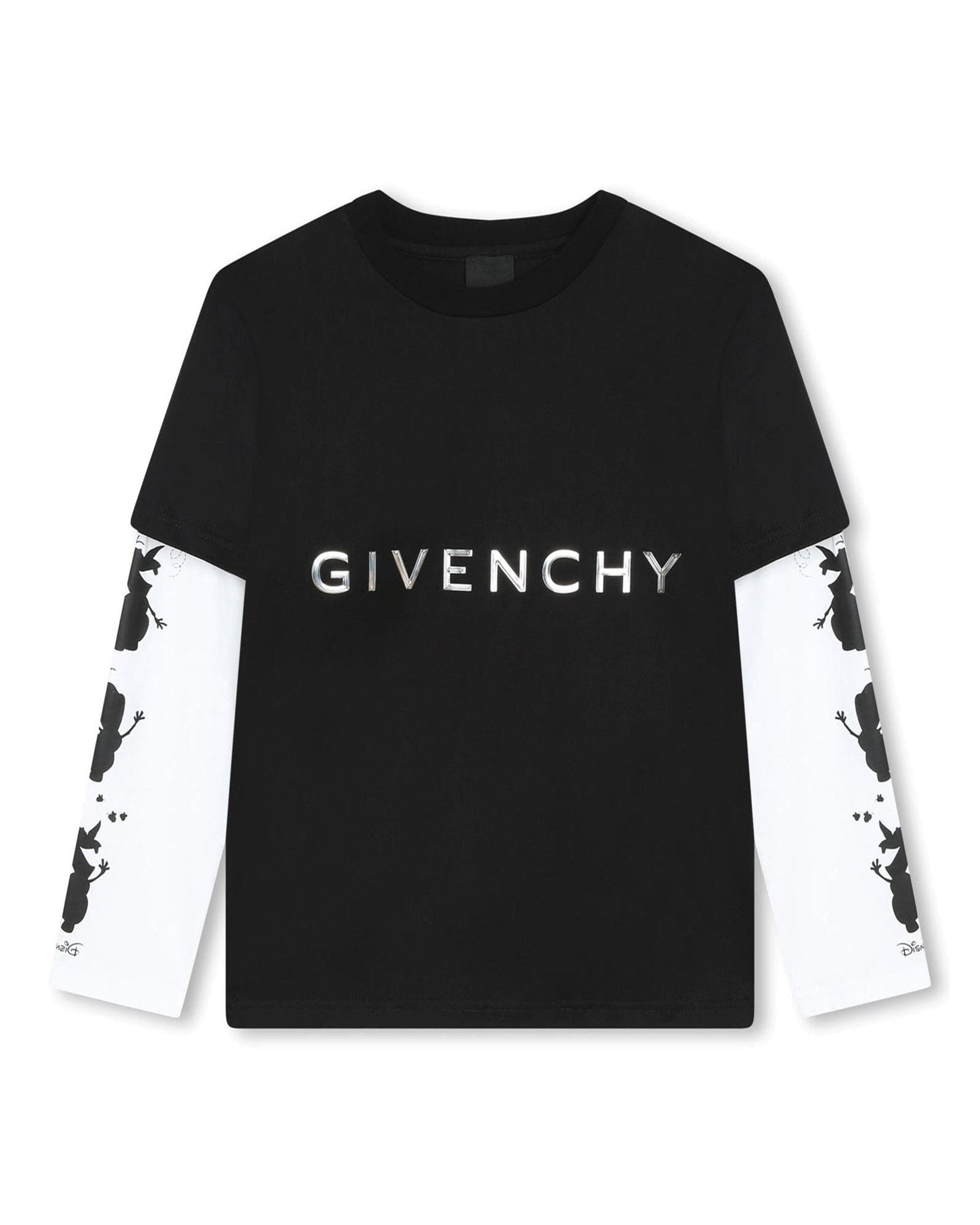 T-shirt 2 en 1 en coton - Noir blanc