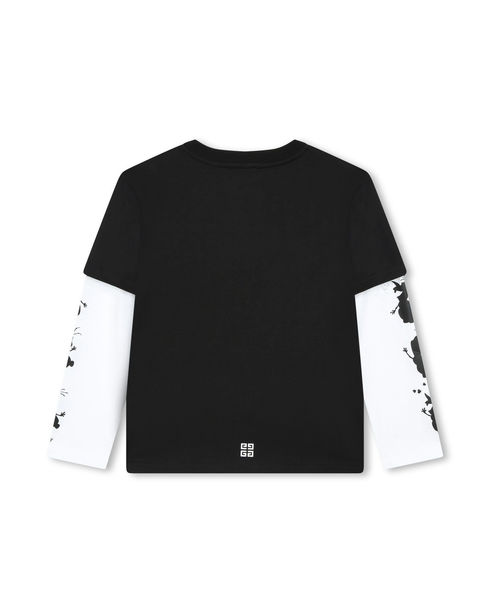T-shirt 2 en 1 en coton - Noir blanc