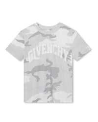 T-shirt à manches courtes en coton - Gris blanc