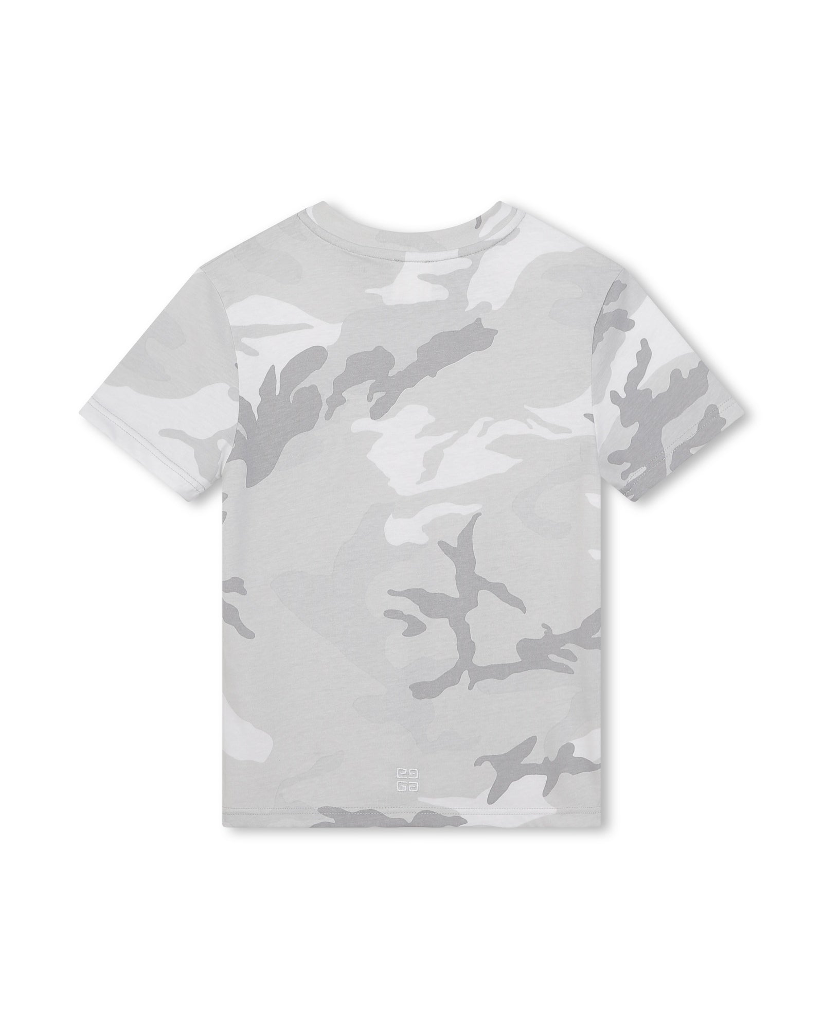 T-shirt à manches courtes en coton - Gris blanc