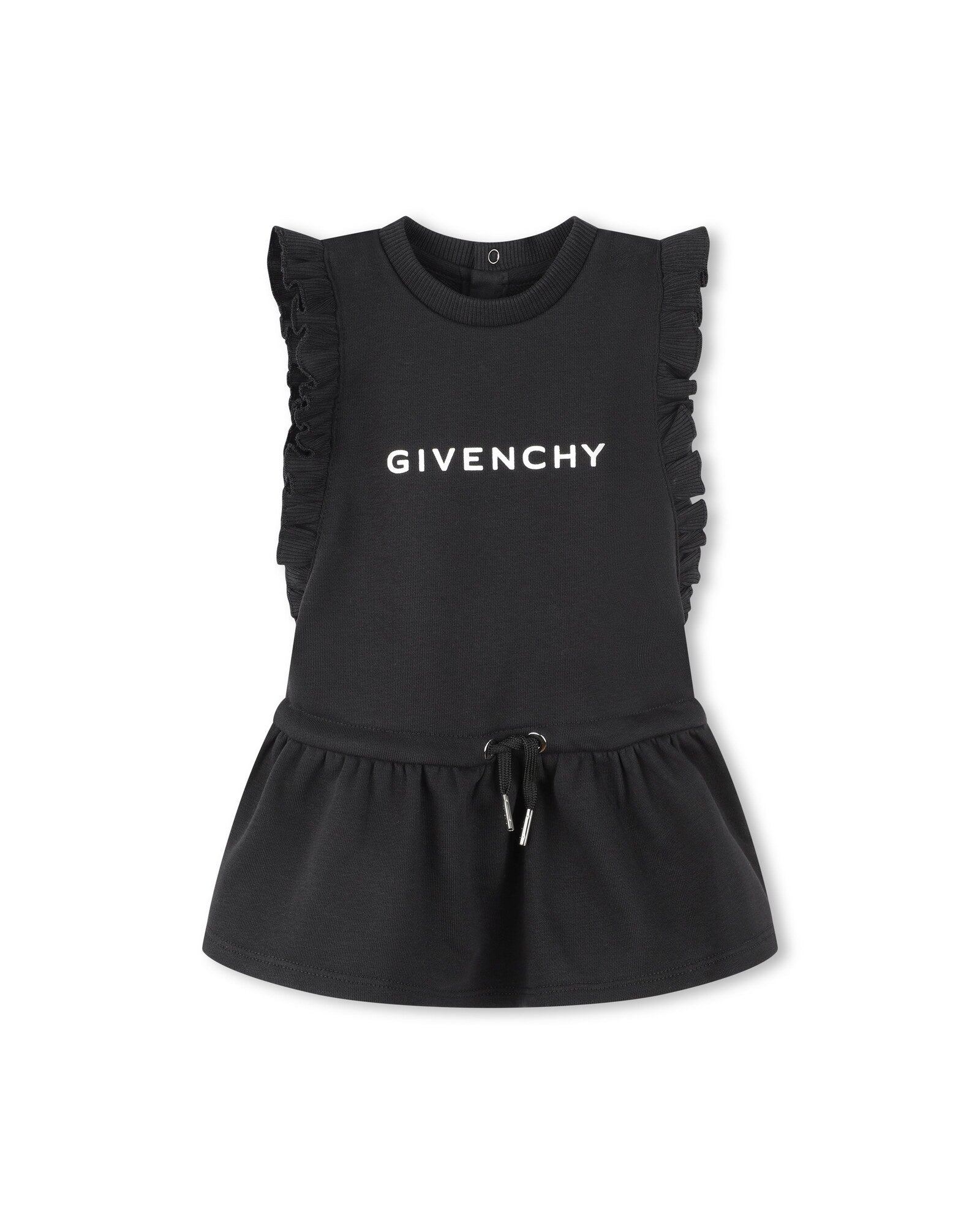 Short-sleeved cotton dress - Black