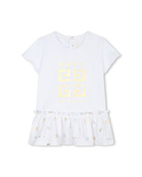 Robe à manches courtes en coton - Blanc