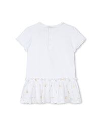 Robe à manches courtes en coton - Blanc