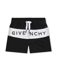 Two-tone swim shorts - Black White