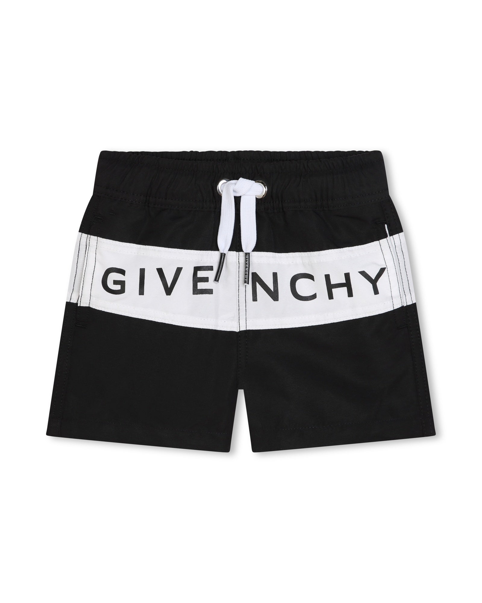 Two-tone swim shorts - Black White