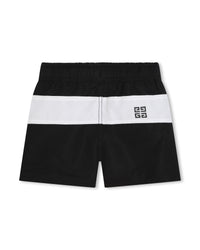 Two-tone swim shorts - Black White
