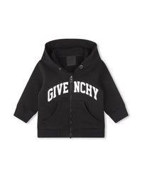Cardigan à capuche en molleton - Black
