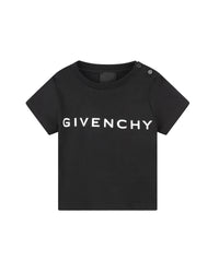 T-shirt with press stud fastening - Black