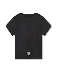 T-shirt with press stud fastening - Black