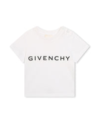 T-shirt with press stud fastening - White