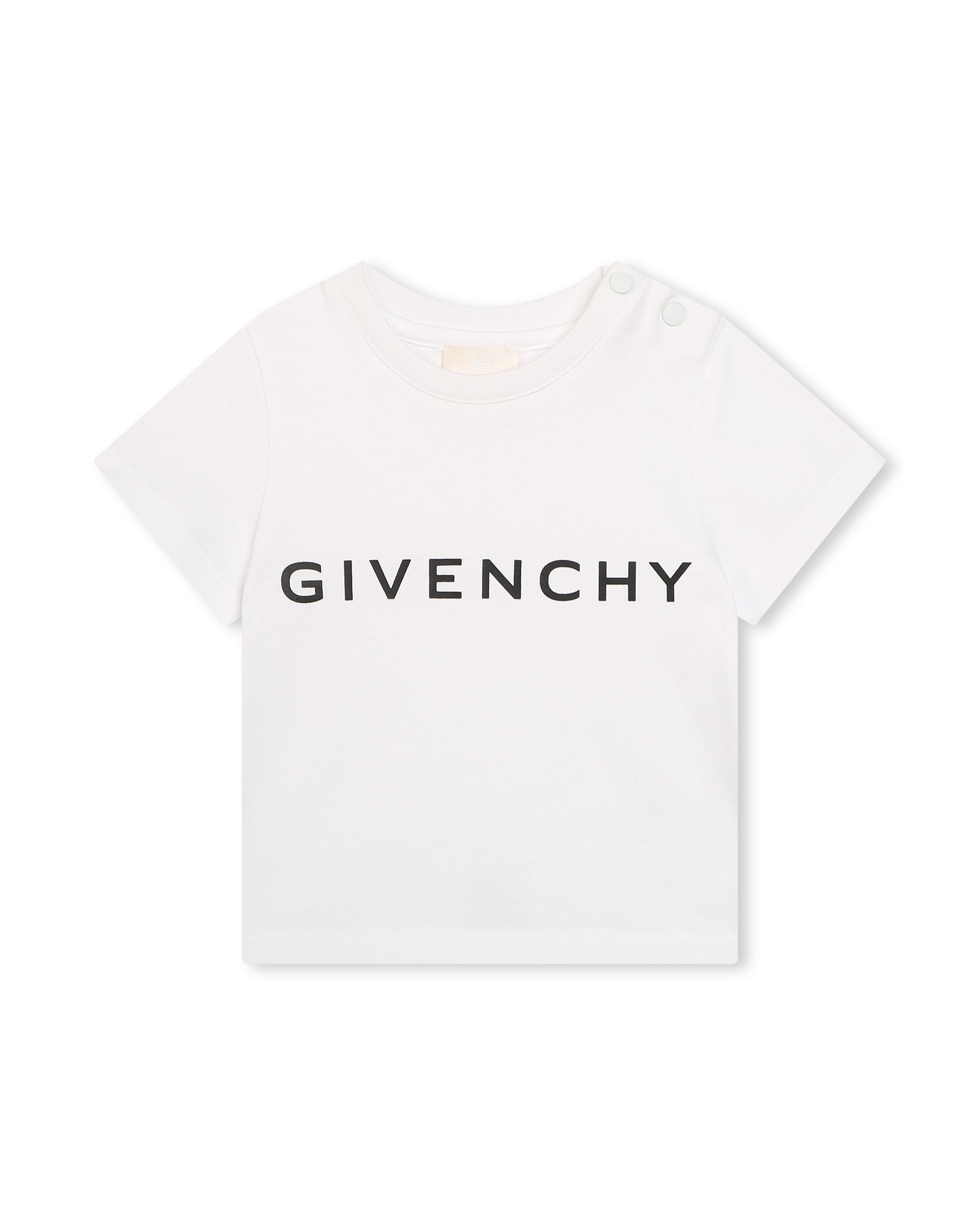 T-shirt with press stud fastening - White