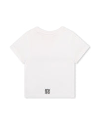 T-shirt with press stud fastening - White