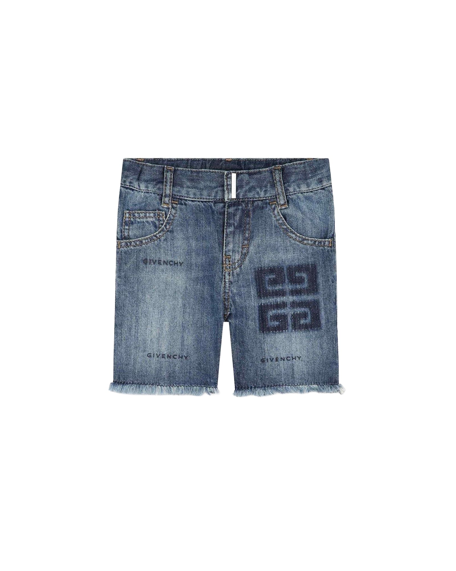 Short avec impression en denim - Double Stone