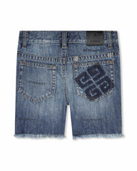 Short avec impression en denim - Double Stone