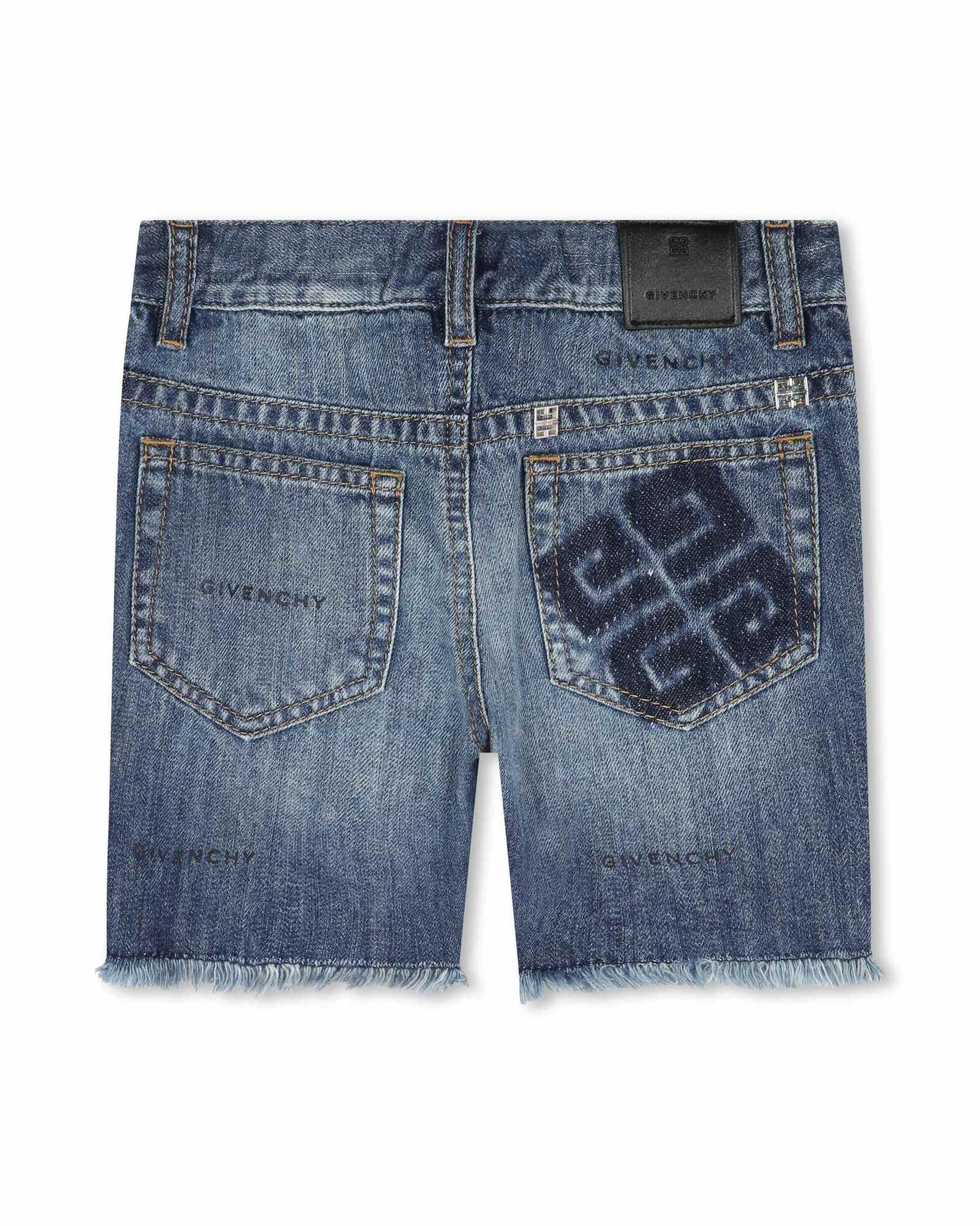 Short avec impression en denim - Double Stone