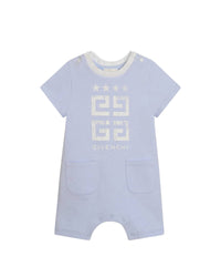 Combinaison courte en coton - Ciel