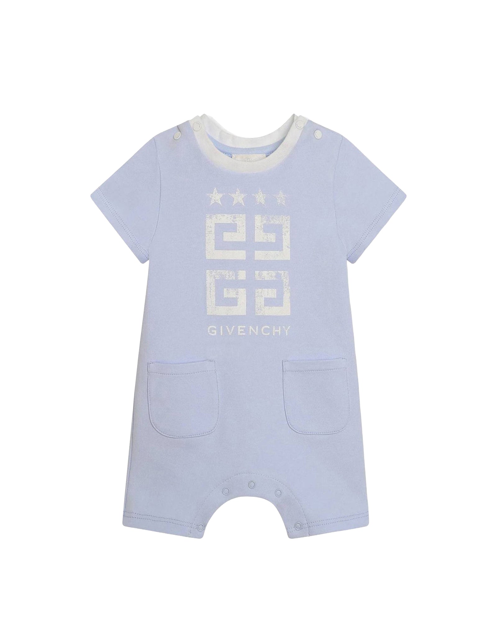 Combinaison courte en coton - Ciel
