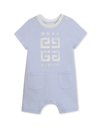 Combinaison courte en coton - Ciel