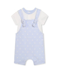 Cotton dungarees and t-shirt set - Ciel