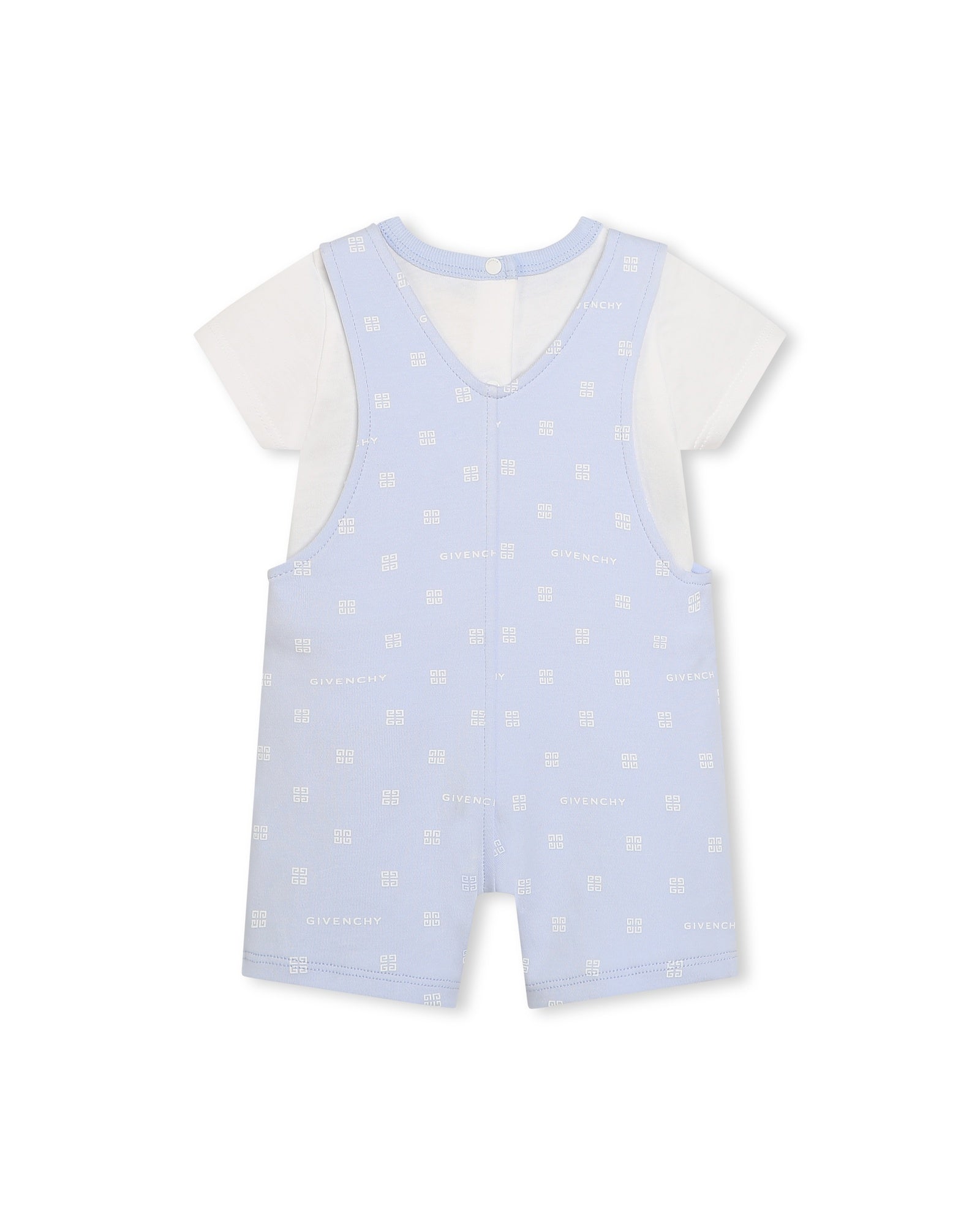 Cotton dungarees and t-shirt set - Ciel