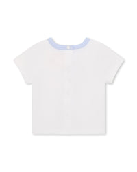 Cotton dungarees and t-shirt set - Ciel