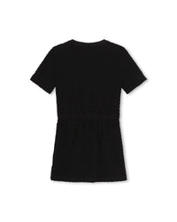 Robe à manches courtes en coton - Black